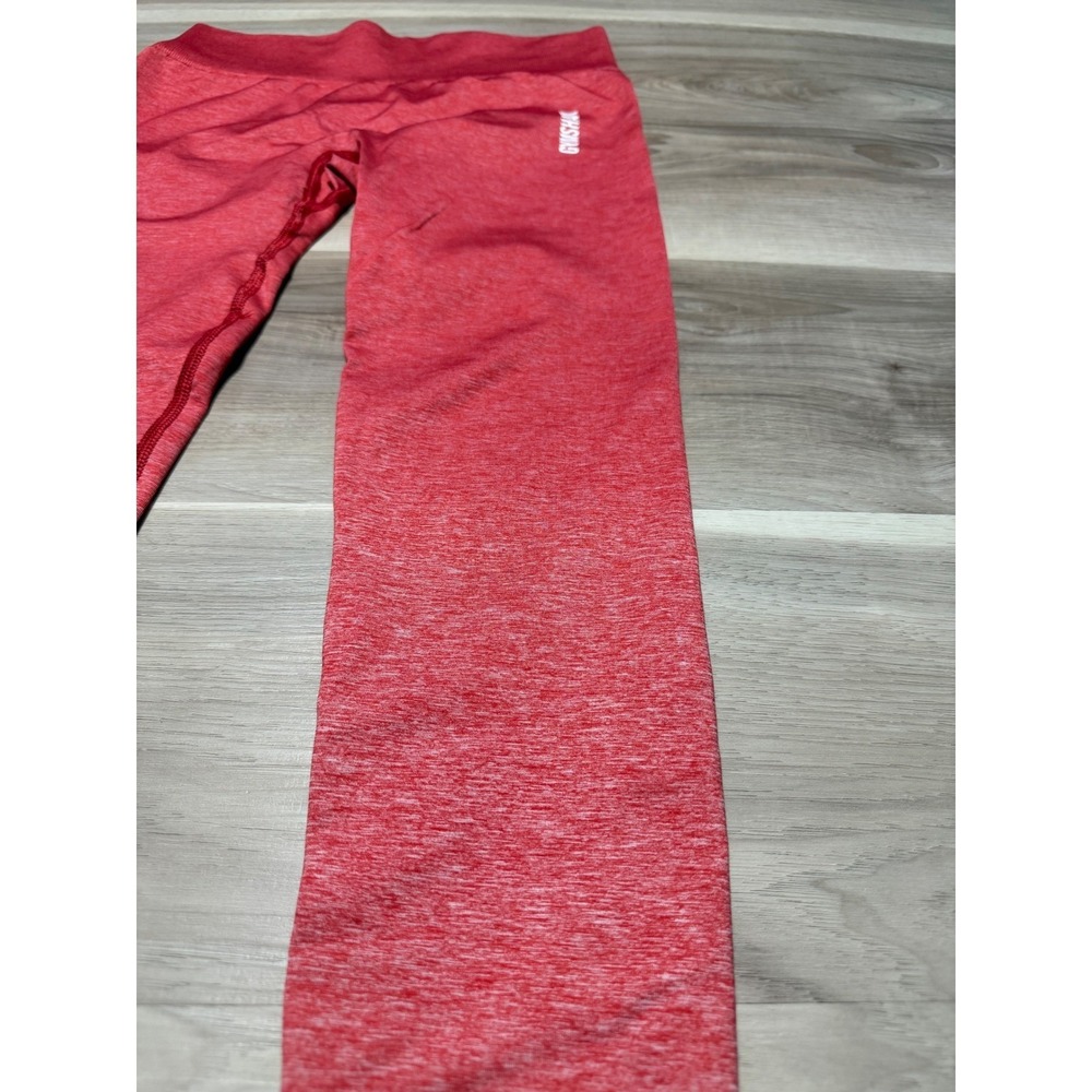 Gymshark Vital Seamless Leggings Womens Small Red Marl High Waisted Yoga Gym - Picture 3 of 7